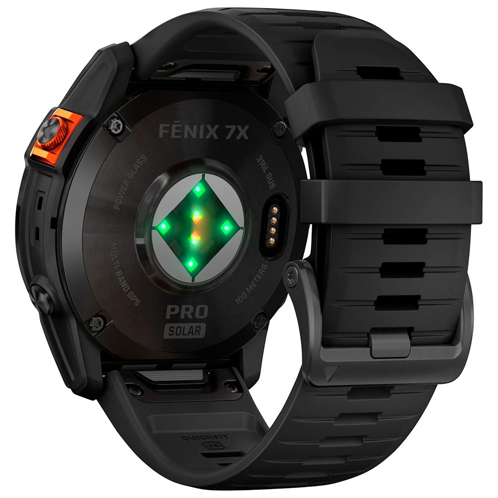 fēnix® 7X Pro Solar Edition – Gray avec bracelet noir – Garmin Store FR