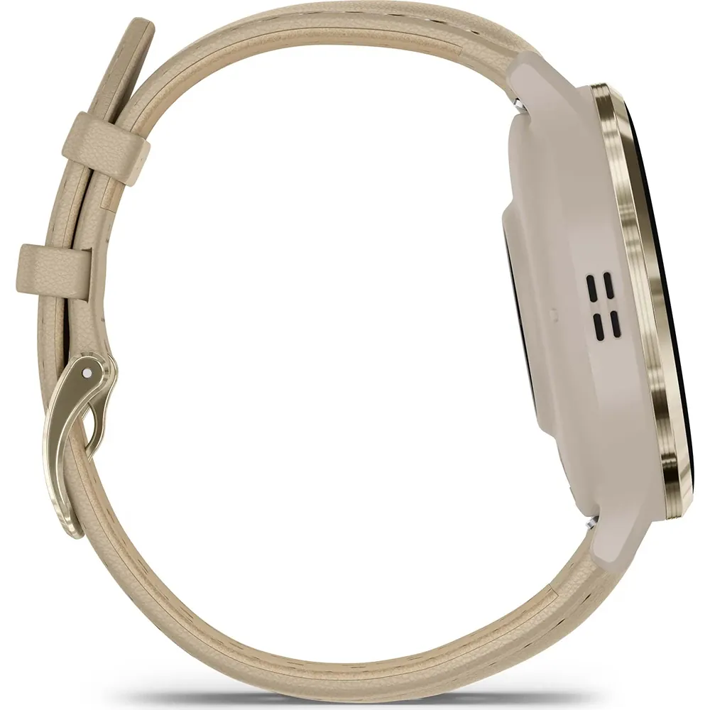 Montre GARMIN Venu® 3S Lunette en acier inoxydable Soft Gold avec boîtier  et bracelet en